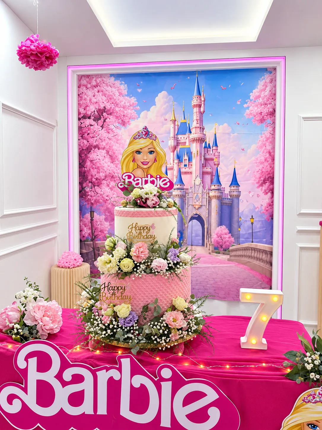 Allestimento autentico a tema Barbie principessa