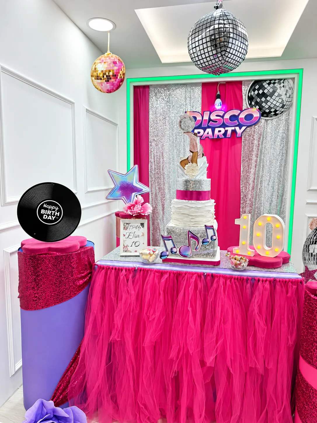 Allestimento autentico a tema Disco party