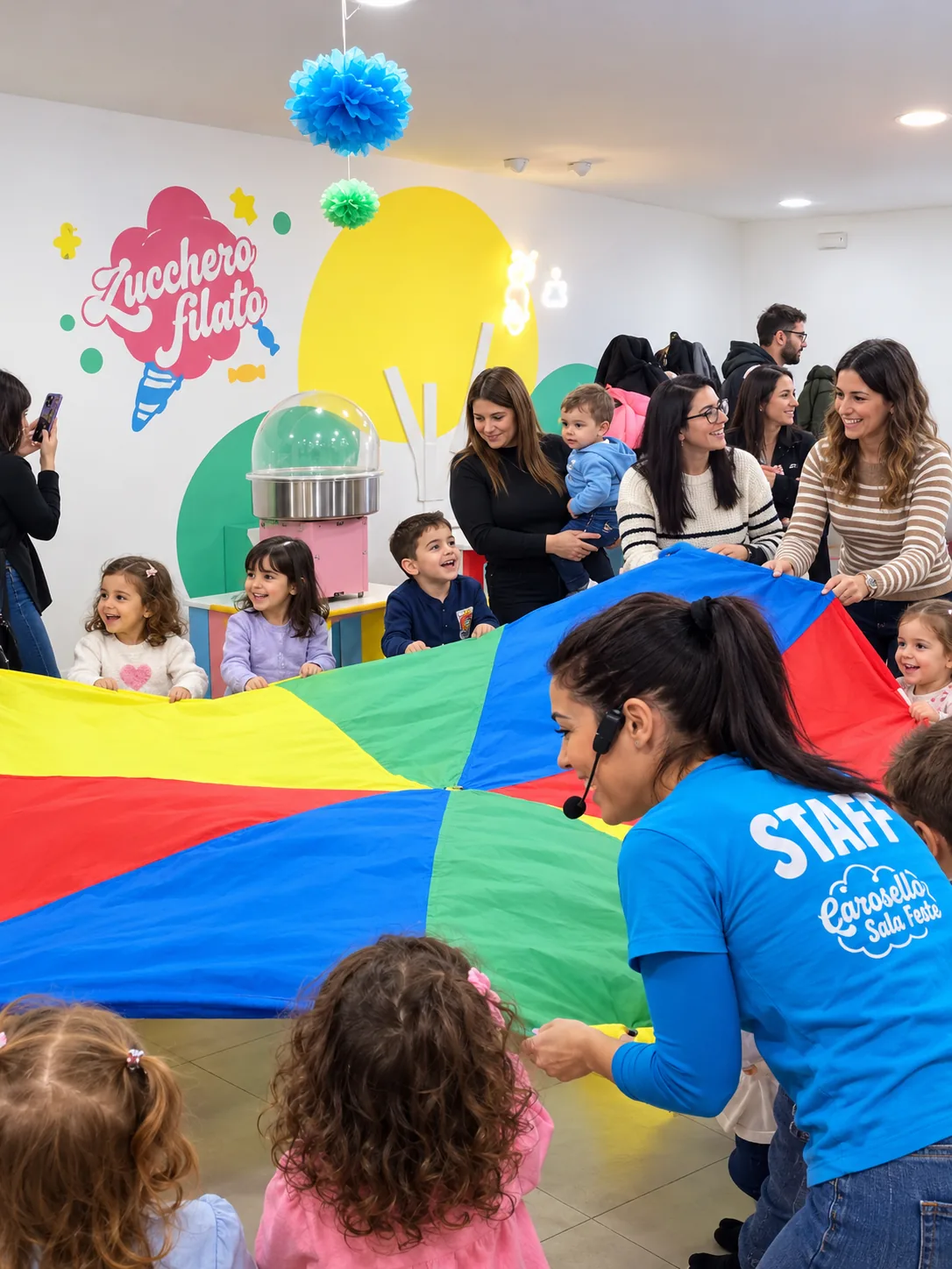 Animazione e giochi di gruppo durante una festa