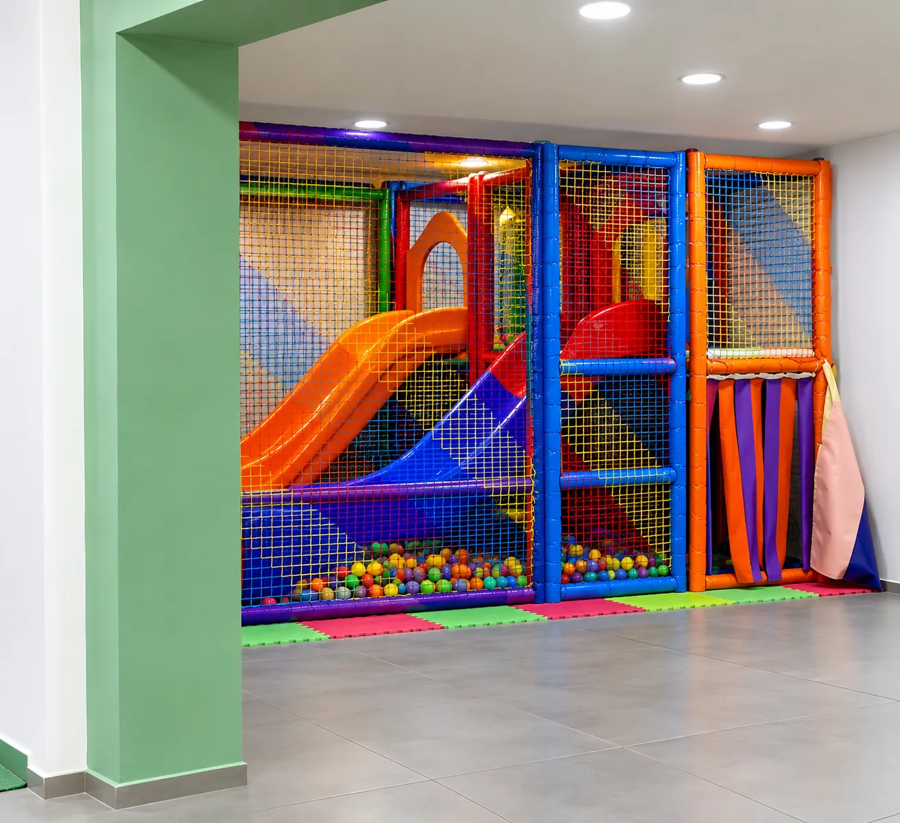 Playground Carosello con percorso, scivolo e vasca delle palline